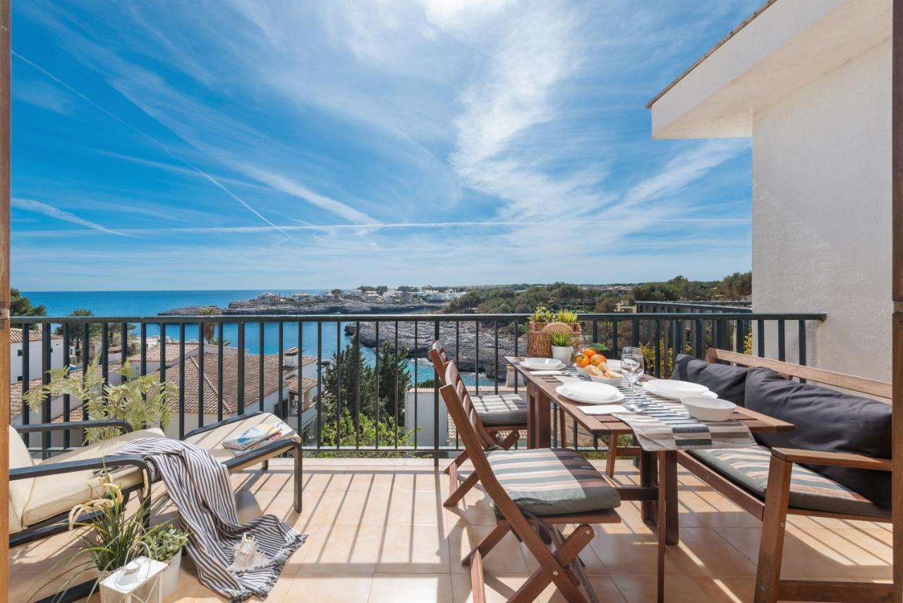 New! Apartment Harmonia, Front Sea View, Cala Marsal Beach 300M Puerto Colom Exterior foto
