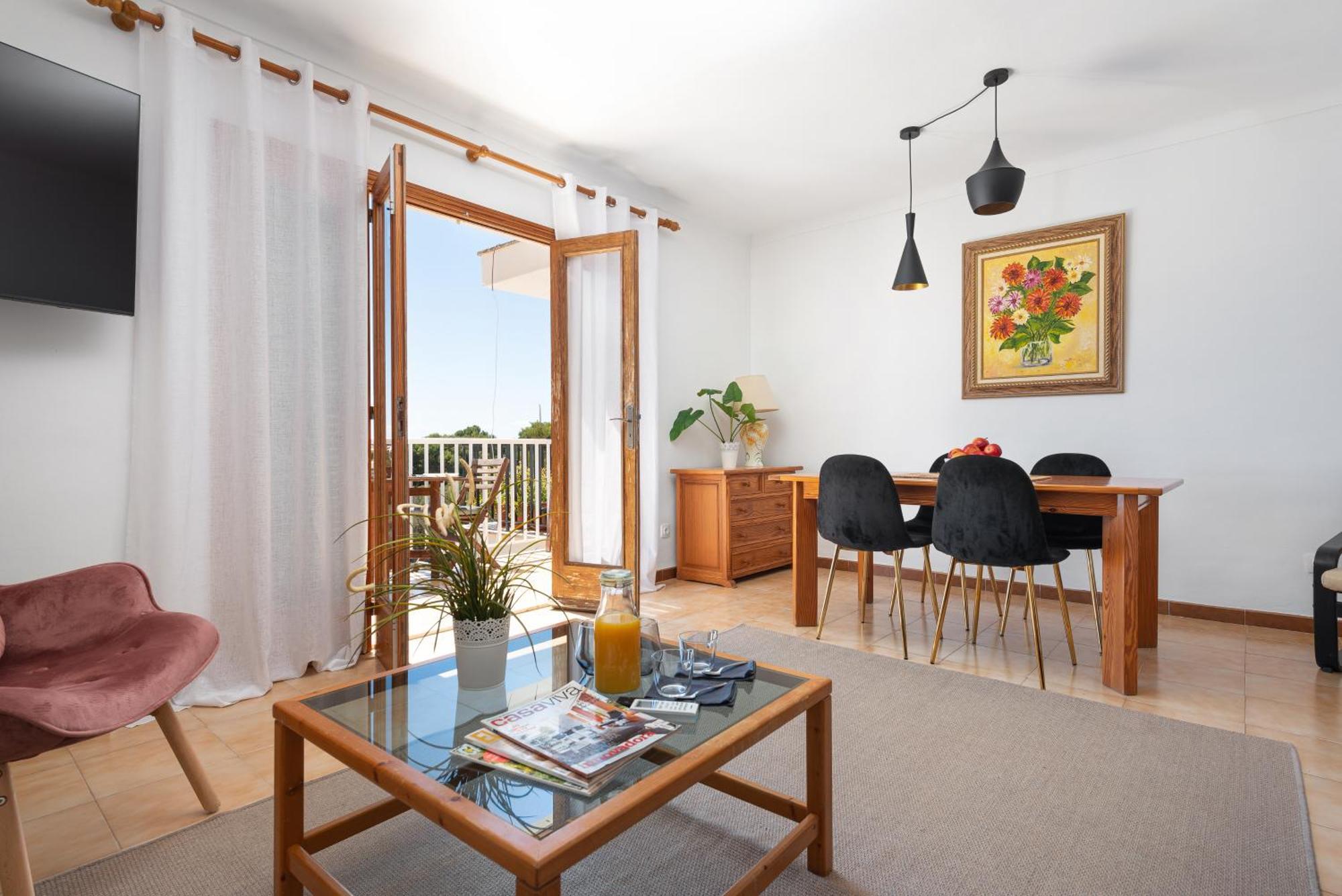 New! Apartment Harmonia, Front Sea View, Cala Marsal Beach 300M Puerto Colom Exterior foto