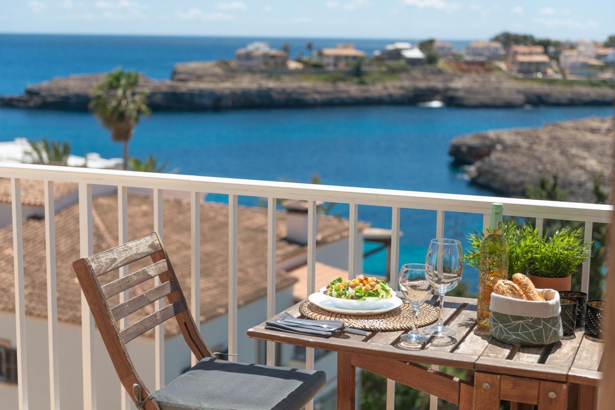 New! Apartment Harmonia, Front Sea View, Cala Marsal Beach 300M Puerto Colom Exterior foto